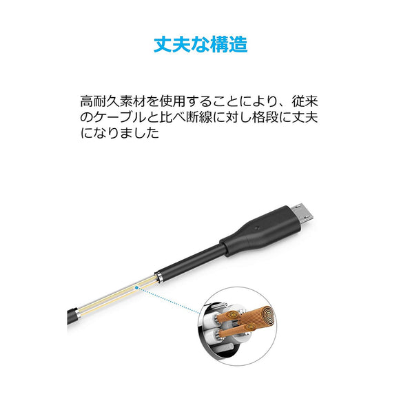 Anker PowerLine Micro USB ケーブル 0.9m 3本セット