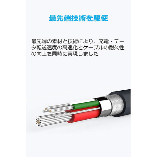 Anker PowerLine Micro USB ケーブル 0.1m 2本セット