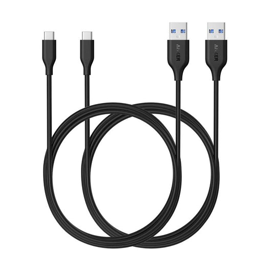 Anker PowerLine USB-C & USB-A ケーブル (USB3.0対応) 1.8m 2本セット