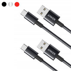 Anker 高耐久ナイロン USB-C & USB-A ケーブル (USB2.0対応) 0.9m 2本セット