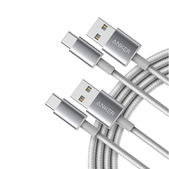 Anker 高耐久ナイロン USB-C & USB-A ケーブル (USB2.0対応) 1.8m 2本セット