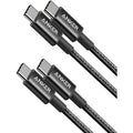 Anker 高耐久ナイロン USB-C＆USB-C ケーブル (USB2.0対応) 0.9m 2本セット