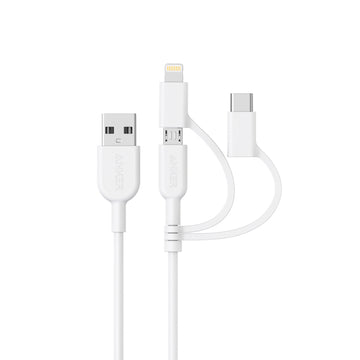 [au+1 collection SELECT] Anker PowerLine II 3-in-1ケーブル（0.9m）
