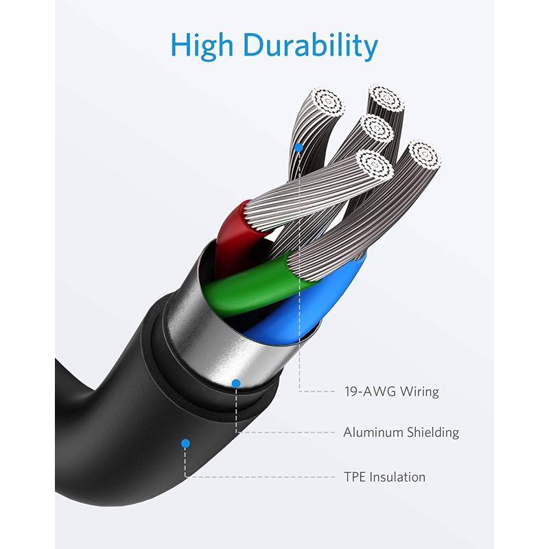 Anker PowerLine II USB-C & ライトニングケーブル (3.0m